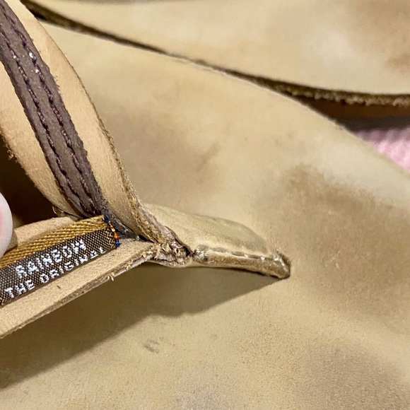 🌈 Rainbow Sandals Flirty Braid Narrow Strap Women’s Large Tan - Picture 5 of 8